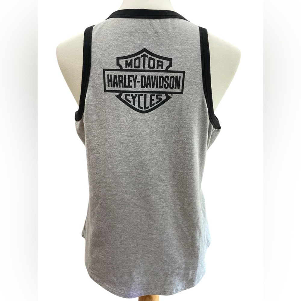 Harley-Davidson Gray and Black Muscle Tee